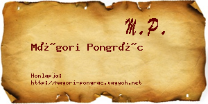 Mágori Pongrác névjegykártya